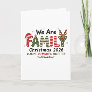 Cartão Nós somos o Natal da Família 2026 Fazendo Memórias