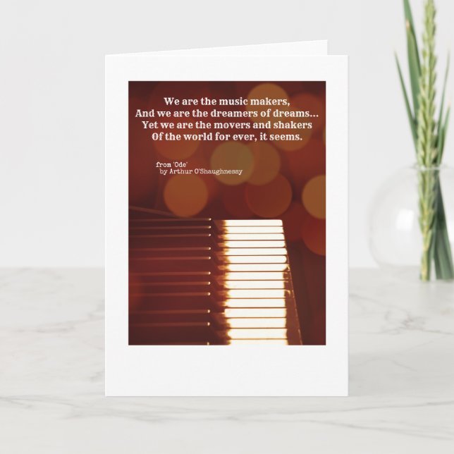 Cartão Nós somos os fabricantes de música, citando A O'Sh (Frente)