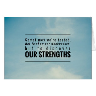 Cartão Nós somos testados às vezes