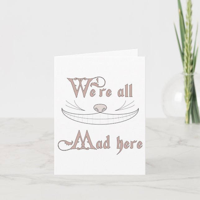 Cartão Nós somos tudo loucos aqui (Frente)