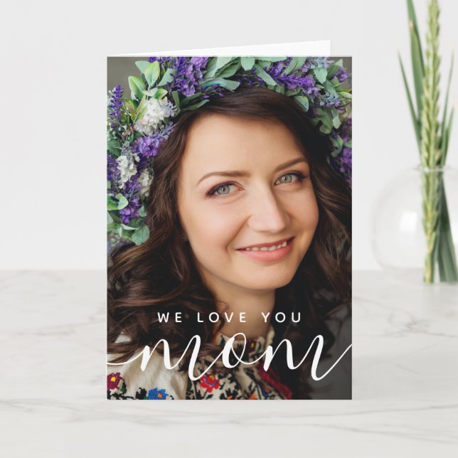 Cartão Nós Te Amo Mãe Clássica Moderna (Frente)