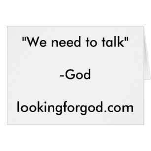 Cartão Nós temos que falar