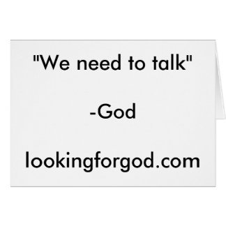 Cartão Nós temos que falar
