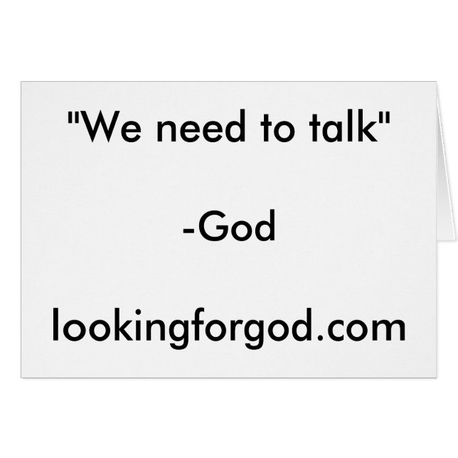 Cartão Nós temos que falar (Frente Horizontal)