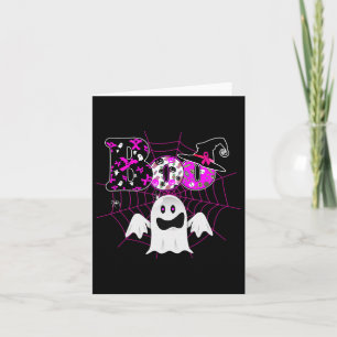 Cartão Nós Vestimos o Red Witat Hat Boo Ghost Cancer Hal
