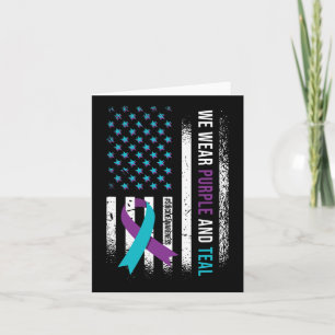 Cartão Nós Vestimos Roxo E Teal