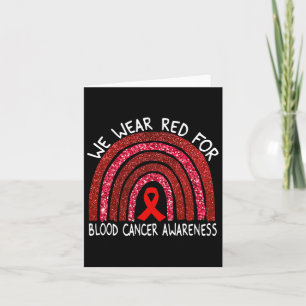 Cartão Nós Vestimos Vermelho Para A Consciência Do Cancer
