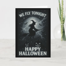 Nós Voamos Hoje À Noite Plinum/Cartão De Halloween