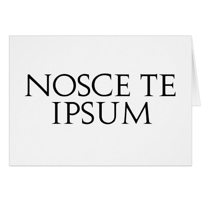 Cartão Nosce Te Ipsum (Frente Horizontal)