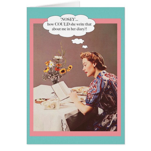 Cartão 'Nosey? ' (Frente)