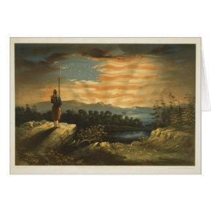 Cartão Nossa bandeira do nascer do céu