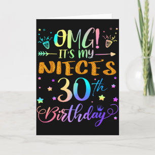 Cartão Nossa É o 30º Aniversário da Minha Sobrinha Doce 3