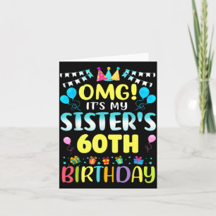 Cartão Nossa É O 60º Aniversário Da Minha Irmã Doce 60 An