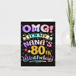 Cartão Nossa É O 80º Aniversário Da Minha Nana Feliz 80 A