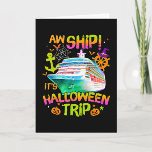 Cartão Nossa embarcação! É uma viagem de Halloween Cruzei