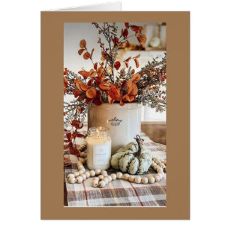 Cartão "NOSSA rua CAIU/OUTONO JUNTOS"