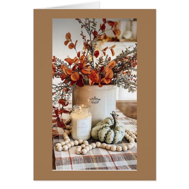 Cartão "NOSSA rua CAIU/OUTONO JUNTOS" (Frente)