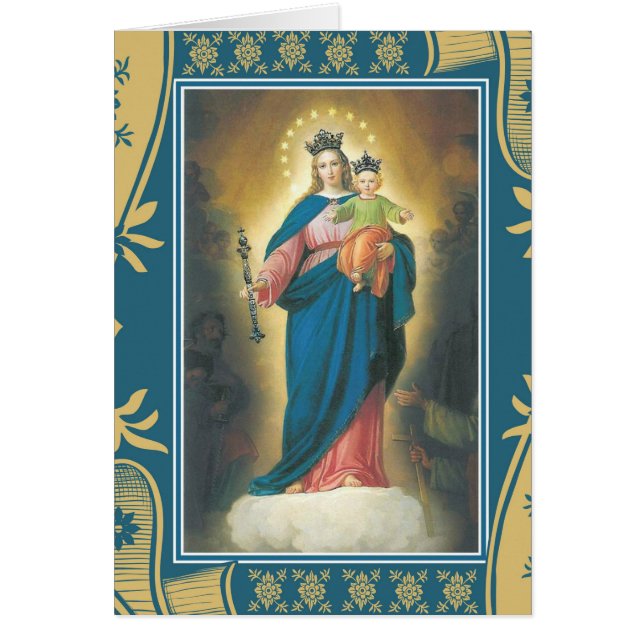 Cartão Nossa senhora Ajuda do memorial de oferecimento (Frente)