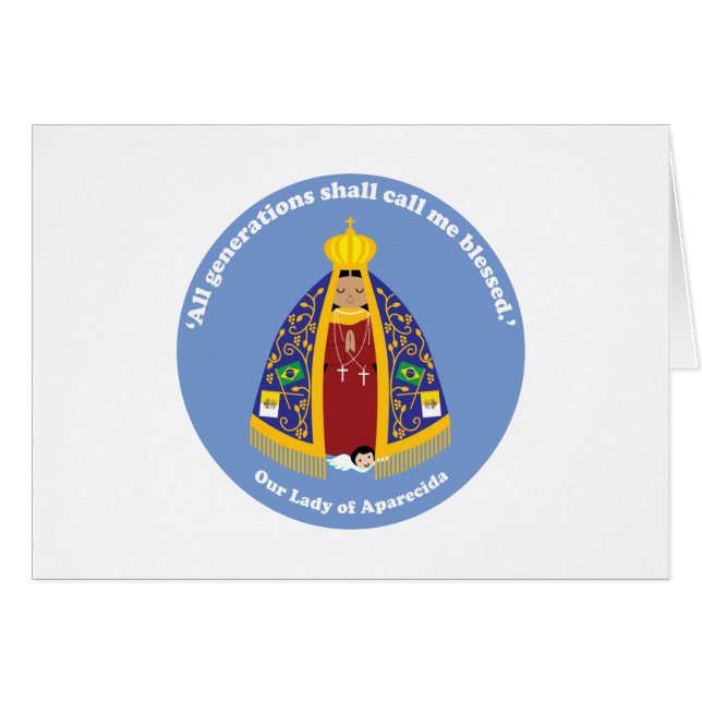 Cartão Nossa Senhora Aparecida (Frente Horizontal)