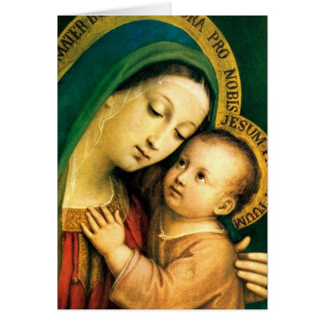 Cartão Nossa senhora Bom Conselho Por favor Pray para nós (Frente)