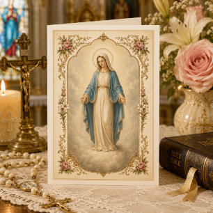 Cartão Nossa Senhora da Graça Católica para Todas as Ocas