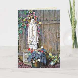Cartão Nossa senhora de Fatima um aniversário de 100 ano
