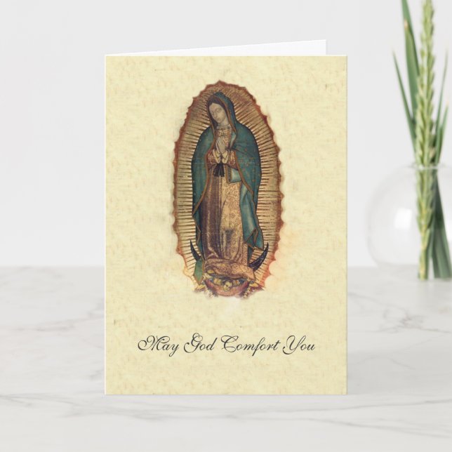 Cartão Nossa Senhora de Guadalupe Condolências (Frente)