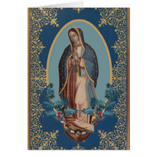 Cartão Nossa Senhora de Guadalupe Virgem Mary Feliz Navid