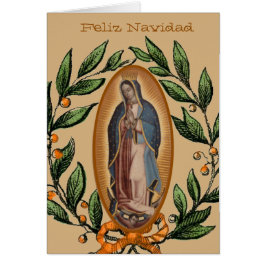 Cartão Nossa Senhora de Guadalupe Virgem Mary Feliz Navid