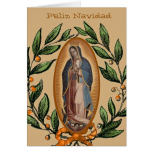 Cartão Nossa Senhora de Guadalupe Virgem Mary Feliz Navid