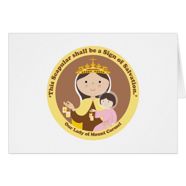 Cartão Nossa senhora de Monte Carmelo (Frente Horizontal)