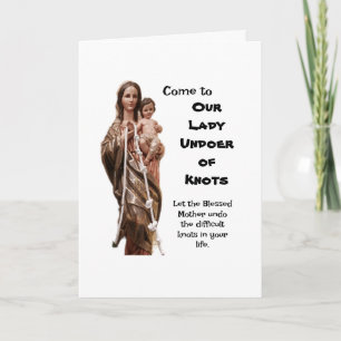 Cartão Nossa Senhora Undoer of Knots