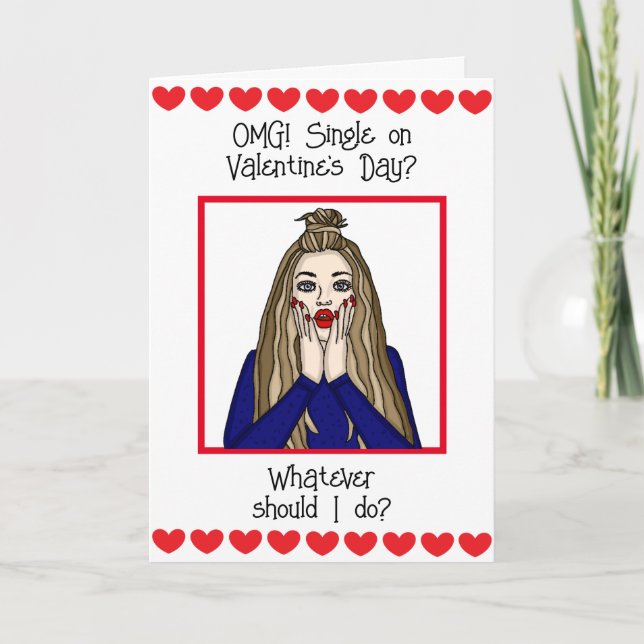 Cartão Nossa, Solteira no Dia dos Namorados? (Frente)