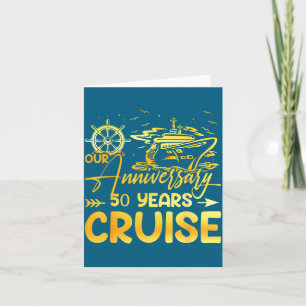 Cartão Nossa viagem de cruzeiro de aniversário de 50 anos