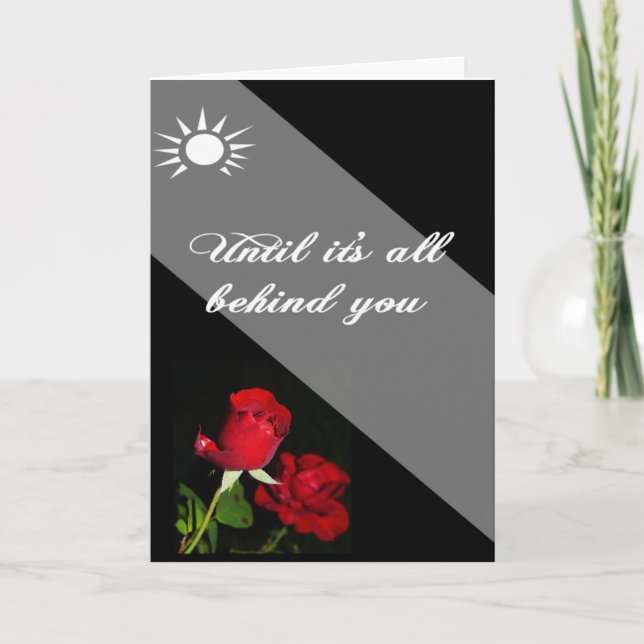 Cartão Nossas orações fé e Deus estão atrás de vocês (Frente)