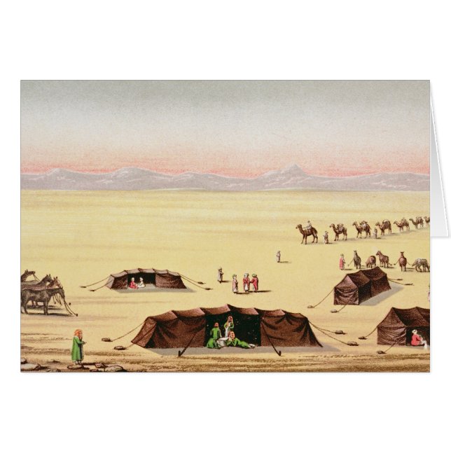 Cartão Nosso acampamento do deserto (Frente Horizontal)