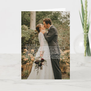 Cartão Nosso Aniversário da Música do Casamento