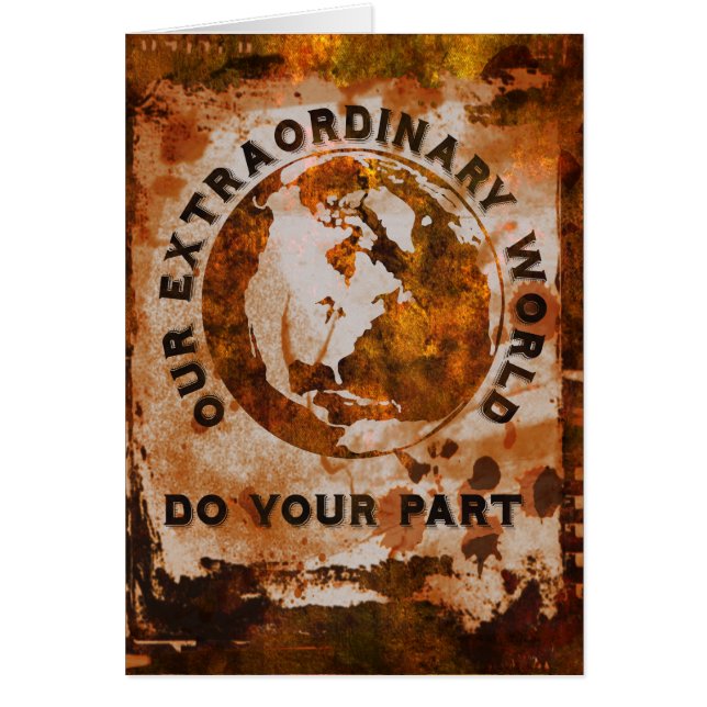Cartão Nosso Mundo Extraordinário - Faça a sua parte (Frente)