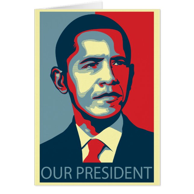 Cartão Nosso presidente Obama (Frente)