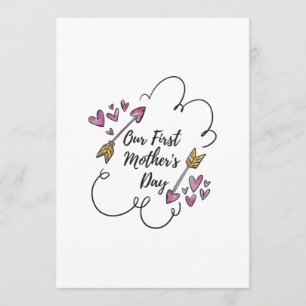 Cartão Nosso primeiro Dia de as mães