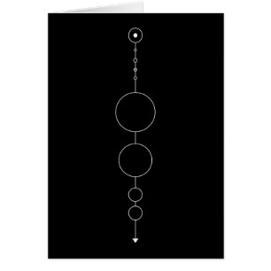 Cartão nosso sistema solar geométrico