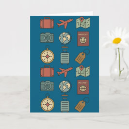 Cartão Nostalgia Adventure Viagem Vintage Wanderlust