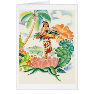 Cartão Nostalgia tropical clássica vintage!