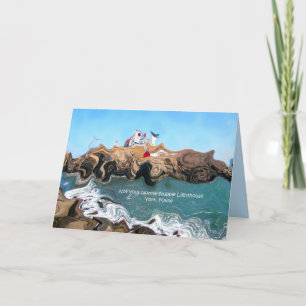 Cartão Not Your Normal Nubble Lighthouse Greeting Card