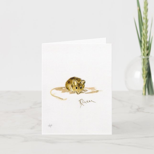 Cartão Nota/cartão do rato (Frente)