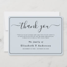 Nota de Agradecimento de Funeral Simples Minimalis