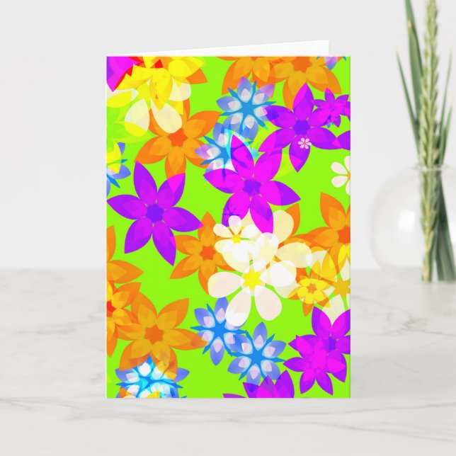 Cartão Nota de flores fabulosa (Frente)