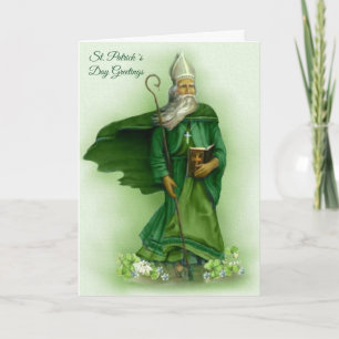 Cartão Nota do Dia de São Patrício - Trevos Religiosos