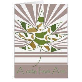 Cartão Nota Folha Camuflada