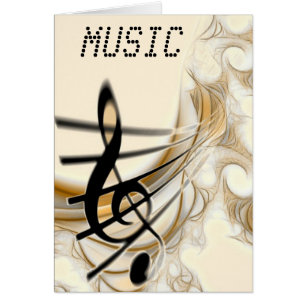 Cartão Nota Musical Elegante